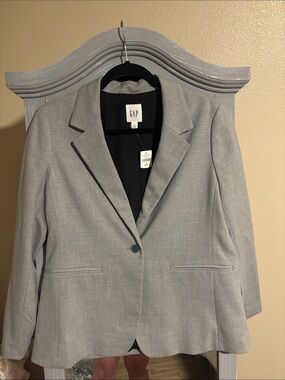 NWT GAP Women's Light Gray Single-Button Blazer